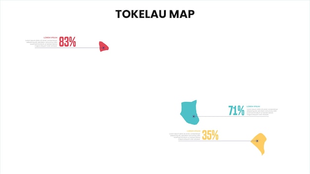 tokelau modern map percentage infographic template detailed infographic map of tokelau