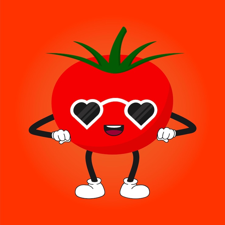 Vector tomato character