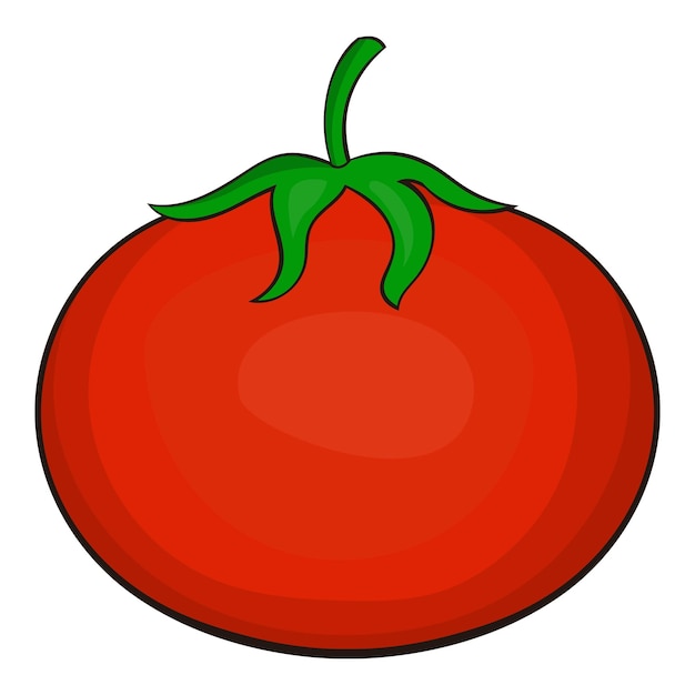 Tomato icon Cartoon illustration of tomato vector icon for web design