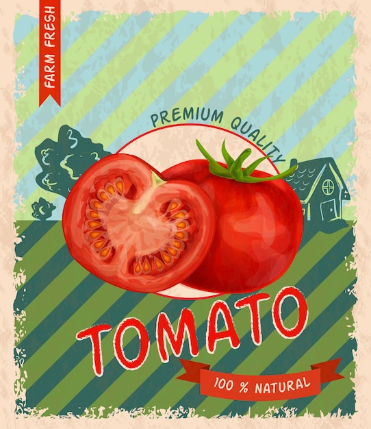 Tomato retro poster