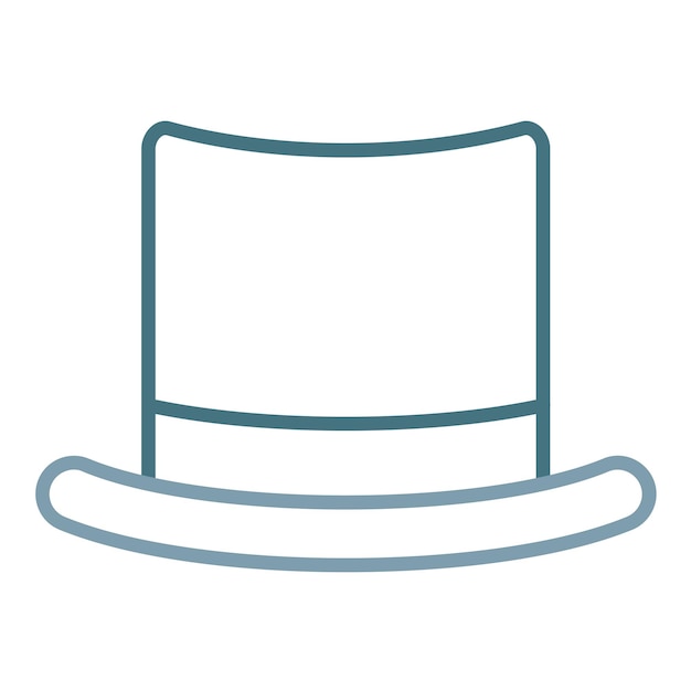 Top Hat Flat Illustration