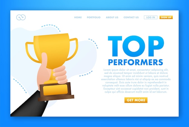 Top Performers Website template designs Vector illustration concepts for website and mobile website