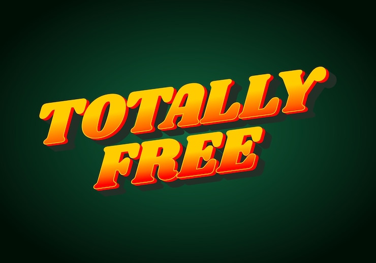 Vector totally free text effect for social media or marketplace ads