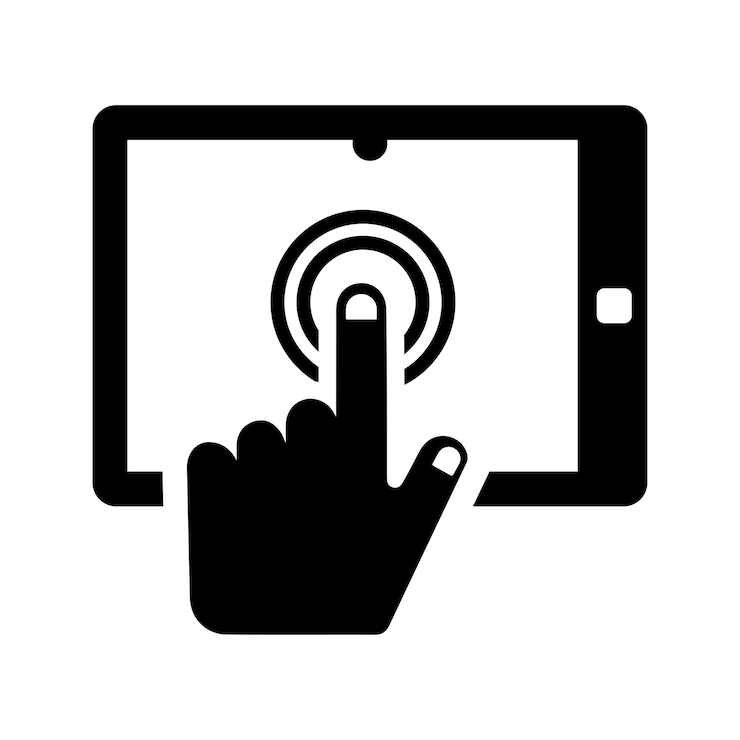 Vector touchscreen technology icon