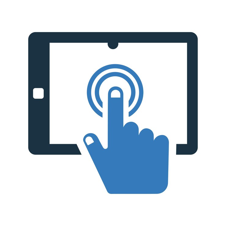 Vector touchscreen technology icon