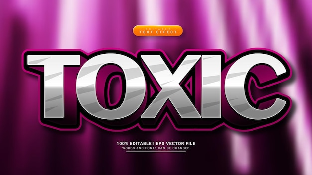 toxic 3d text style effect