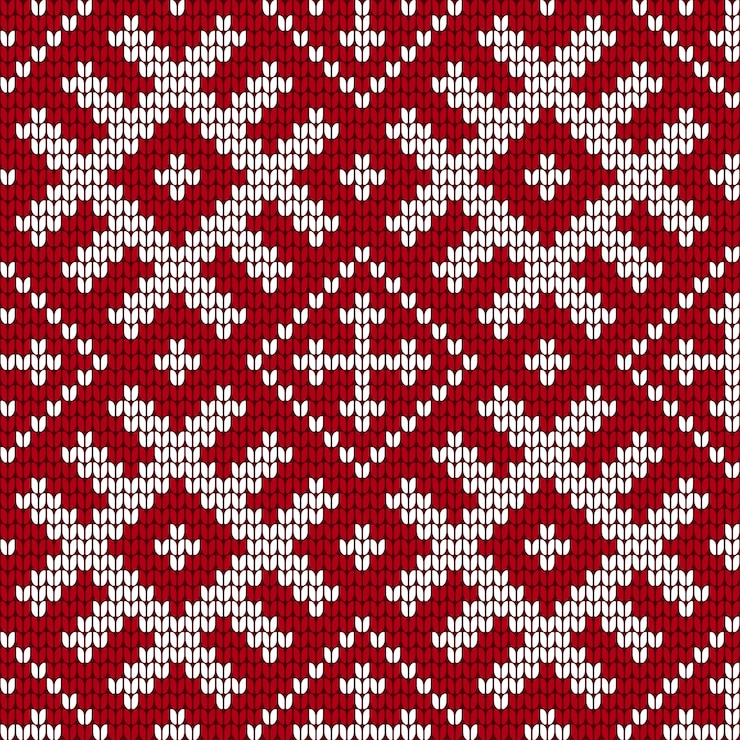 Vector traditional baltic knitting pattern