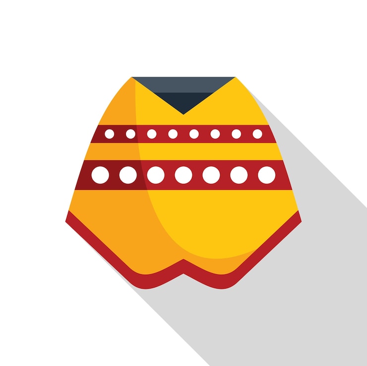 Vector traditional mexican poncho with colorful pattern celebrating cinco de mayo