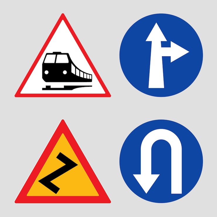 Vector traffic road sign vector design