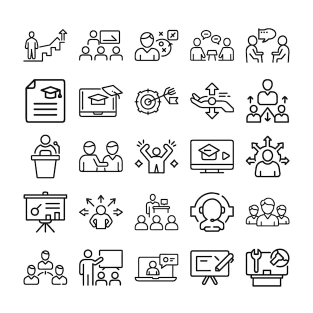 Training Education and Development Icons