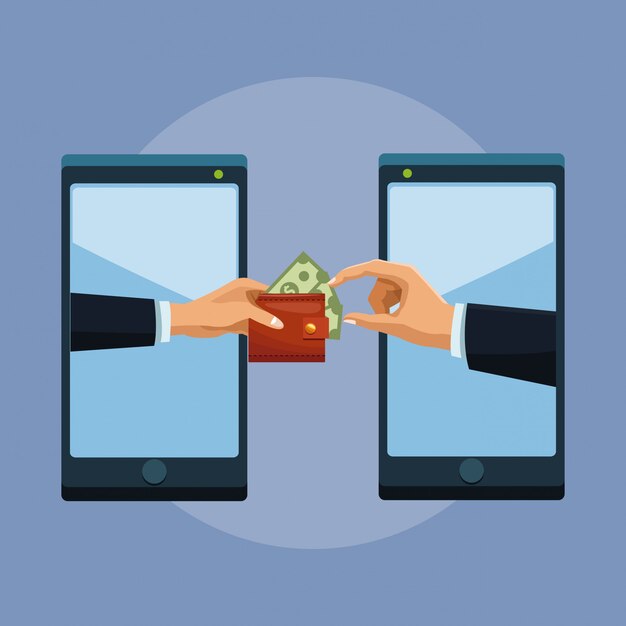 Transfer uang secara online dari smartphone
