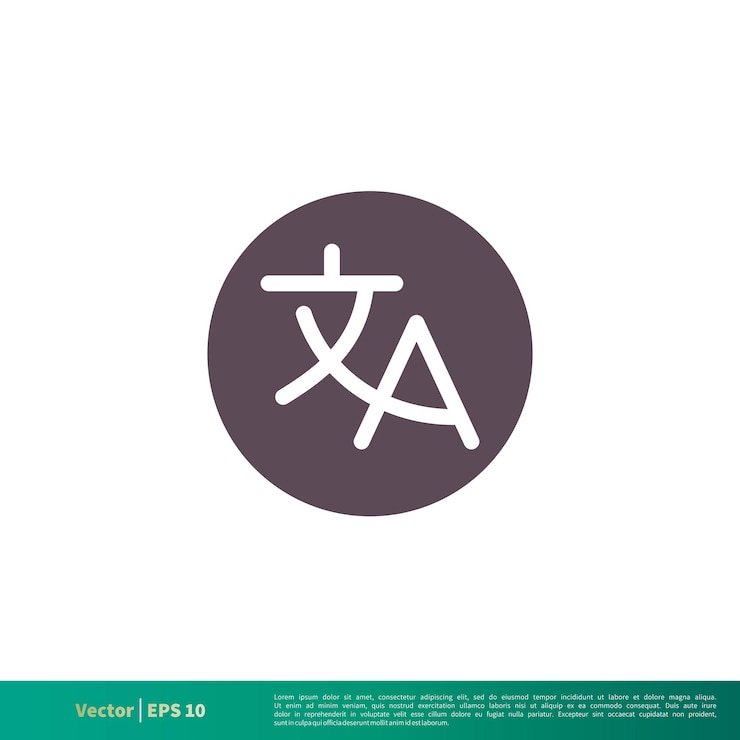 Vector translation translator icon vector logo template illustration design vector eps 10