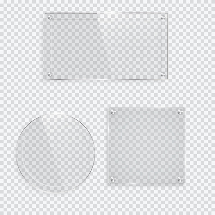 Vector transparent glass shaped isolated
