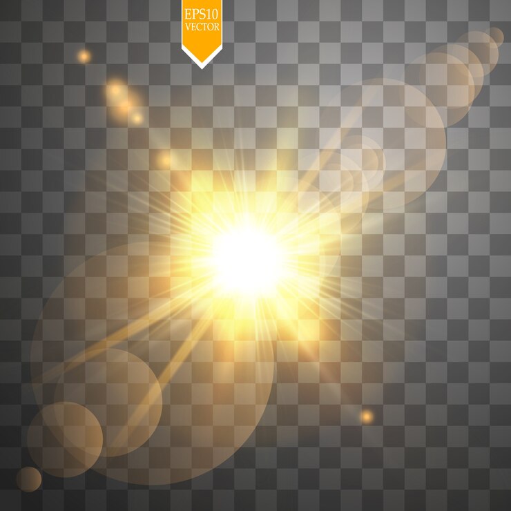 transparent sunlight special lens flare light effect