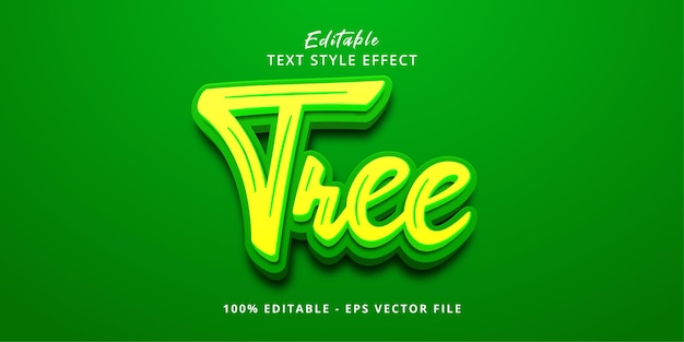 tree 3d editable text effect template