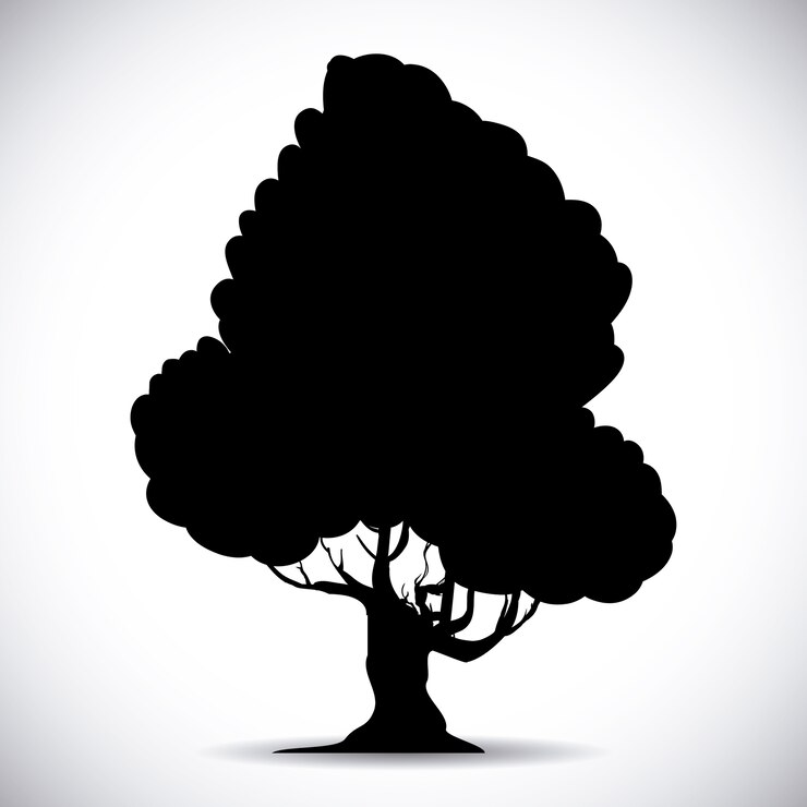 Vector tree design over gray background vector illustration