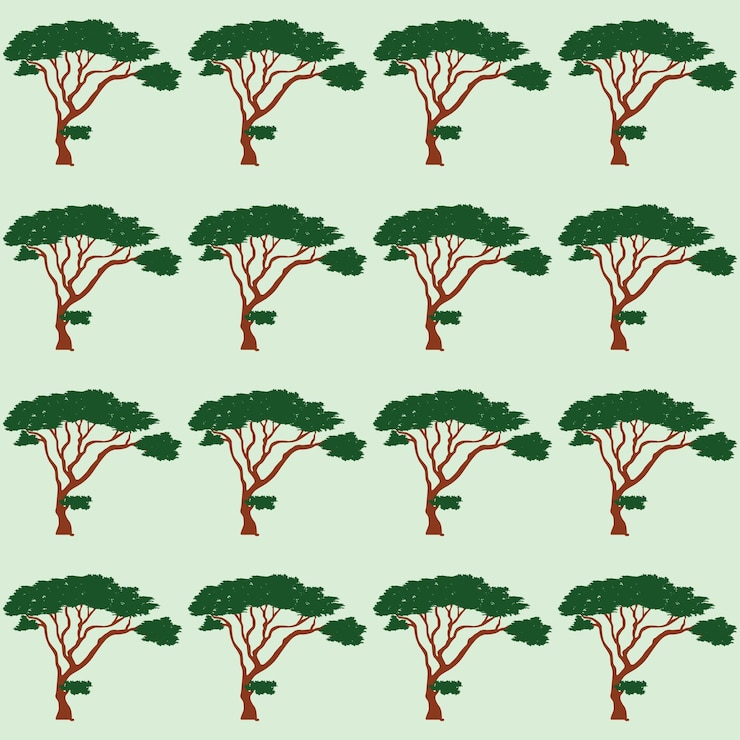Vector tree icon pattern illustration background