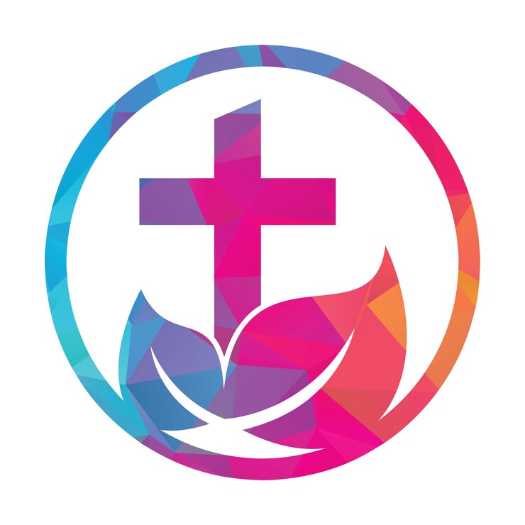 Tree religious cross symbol icon vector design Cross tree logo design Tree church logo
