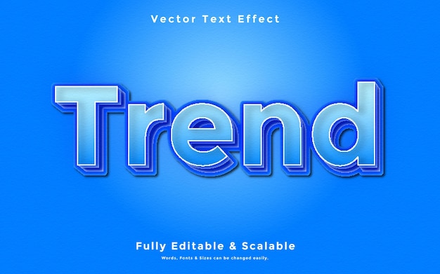 Trend 3d text effect vector download