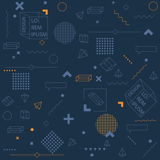 Trendy seamless geometric background