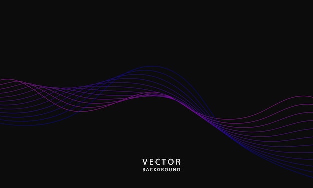Trendy simple fluid color gradient abstract art background with dynamic wave line effect