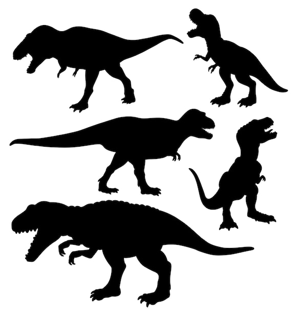 TRex dinosaur reptilian animal silhouette