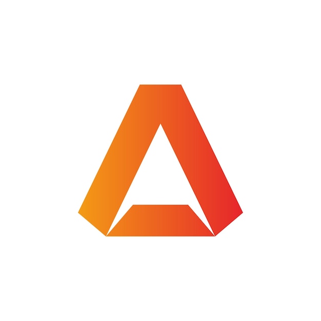 triangle a initial brand logo vector image