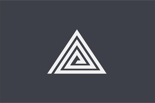 Triangle shape logo design icon symbol business consulting illustration