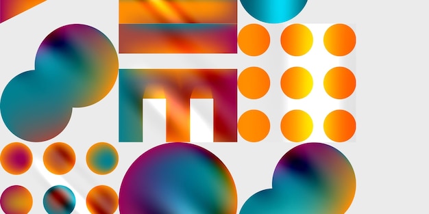 Triangles circles squares rectangles design Vector Illustration For Wallpaper Banner Background Card Book Illustration landing page