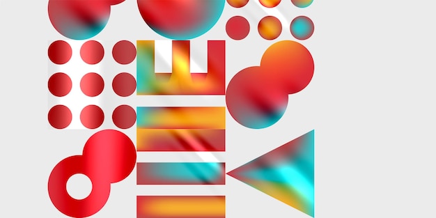 Triangles circles squares rectangles design Vector Illustration For Wallpaper Banner Background Card Book Illustration landing page