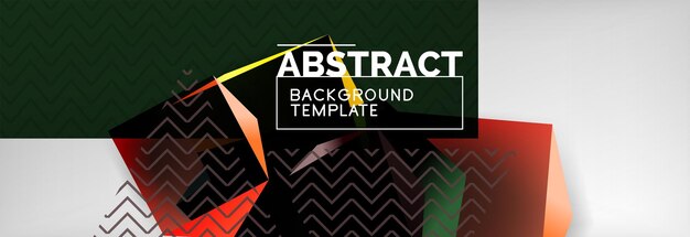 Triangular 3d geometric shapes composition abstract background