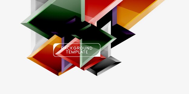 Triangular low poly background design multicolored triangles Vector