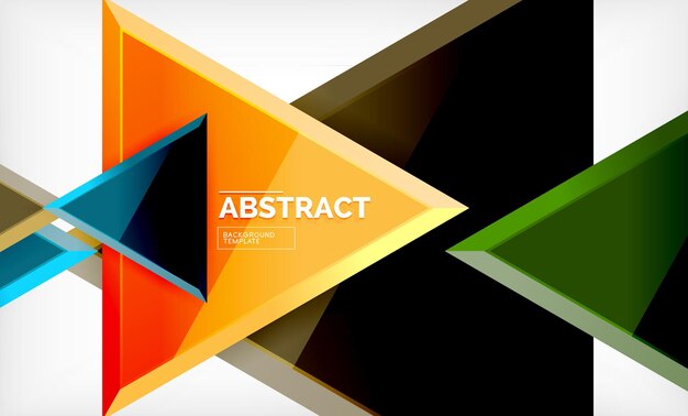 Triangular low poly background design multicolored triangles