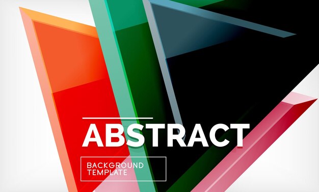 Triangular low poly background design multicolored triangles