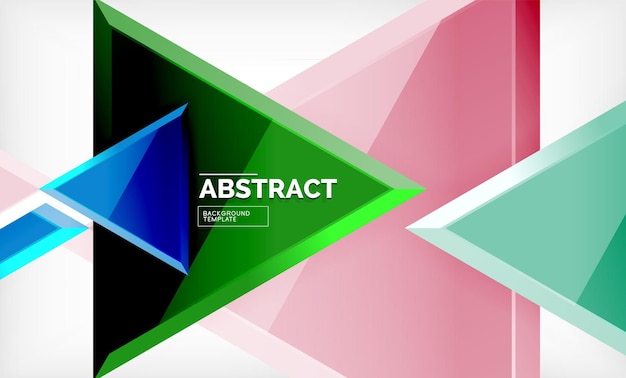 Triangular low poly background design multicolored triangles