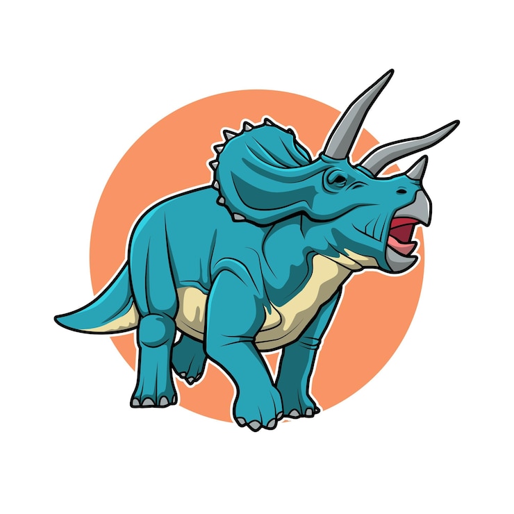 Vector triceratops vector illustration design good for tshirt design