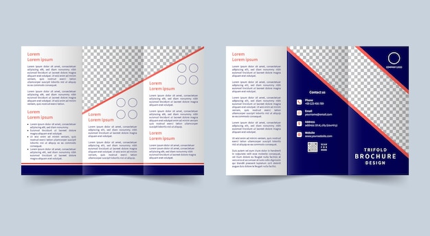 Trifold brochure design vector