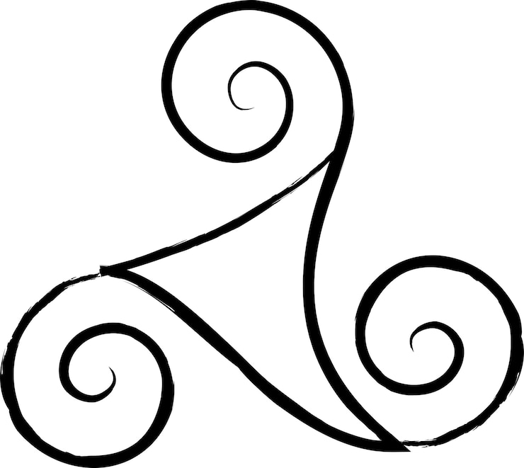 Vector triskele hand drawn vector illustration