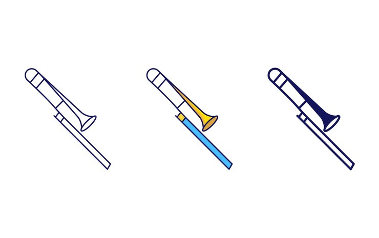 Vector trombon vector icon