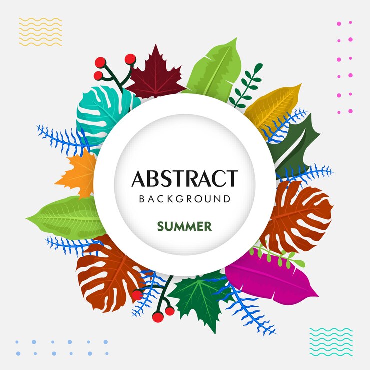 Vector tropical summer abstract background colorful
