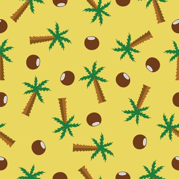 Tropical vector palm trees seamless pattern