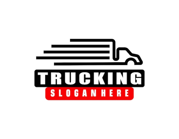 Trucking company emblem ready made logo vector isolated best for trucking and freight related logo