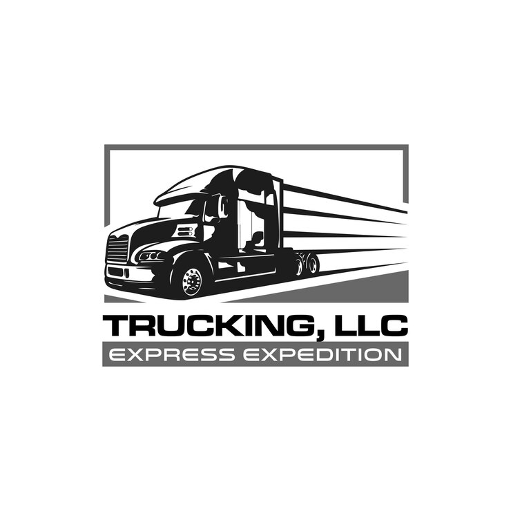 Vector trucking company logo trucking transportation or expedition emblem logo design template