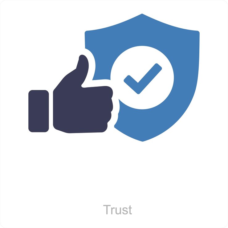 Trust and verify icon concept