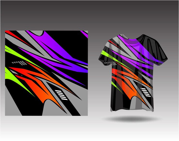 Tshirt sports design for racing, jersey, cycling, football, gaming