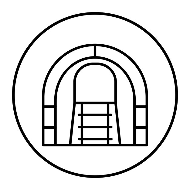 Tunnel vector icon Can be used for Railway iconset