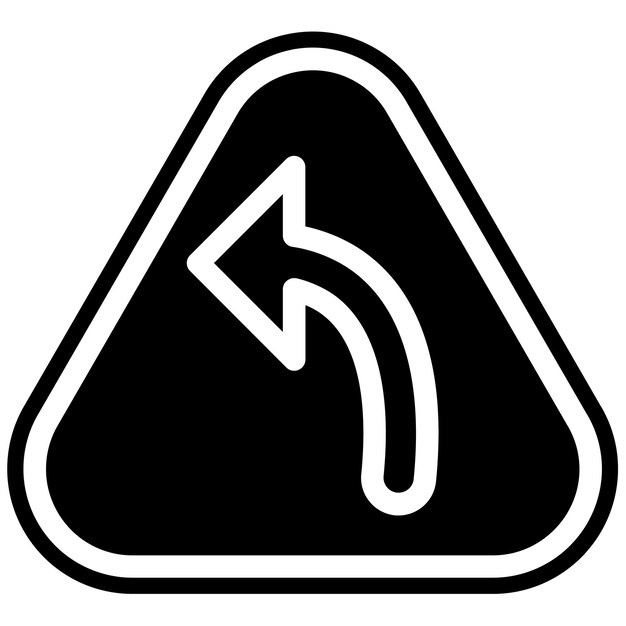 Turn Left Vector Illustration
