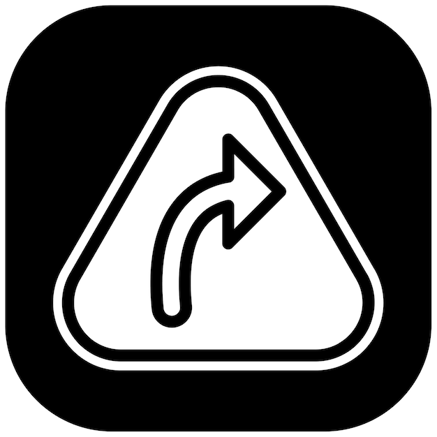 Turn Right Vector Illustration