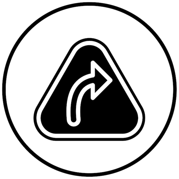 Turn Right Vector Illustration