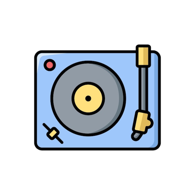 turntable icon vector design template in white background